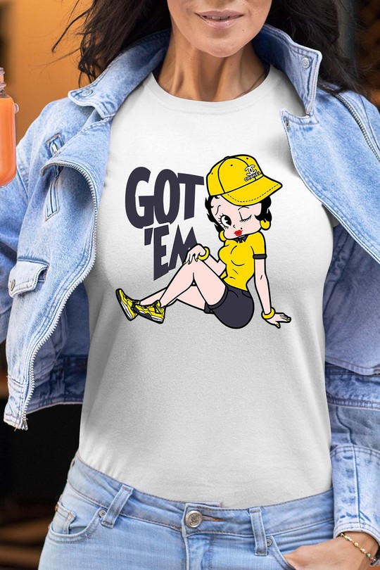 Gamin  GET EM - Tshirt Femme-BLANC