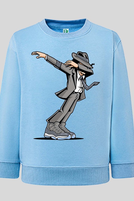 Ombre en Mouvement - Sweat Col Rond Garçon-BLEU CIEL