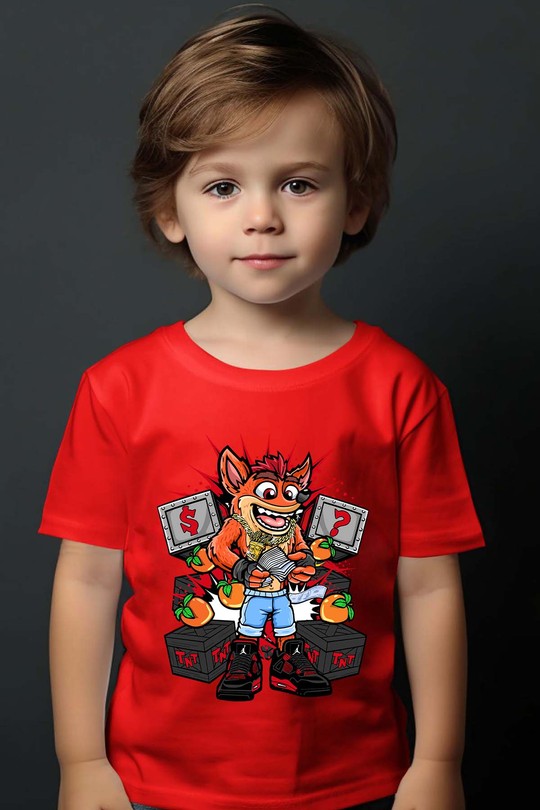 Crash Capital - Tshirt Garçon-ROUGE