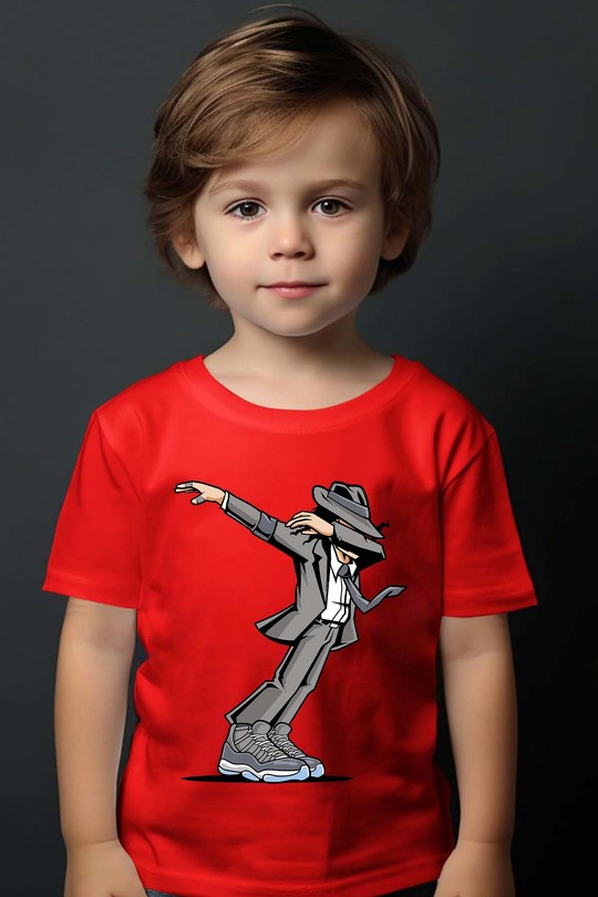 Ombre en Mouvement - Tshirt Garçon-ROUGE