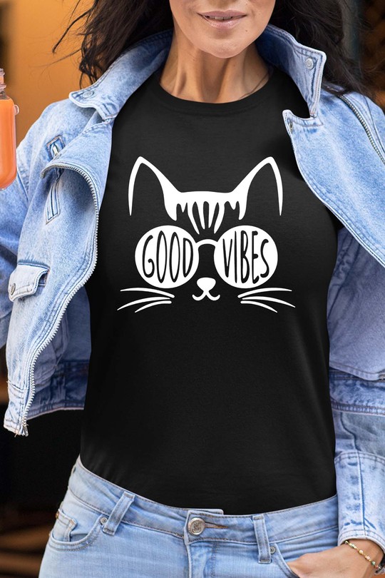 Catz good vibe - Tshirt Femme-NOIR