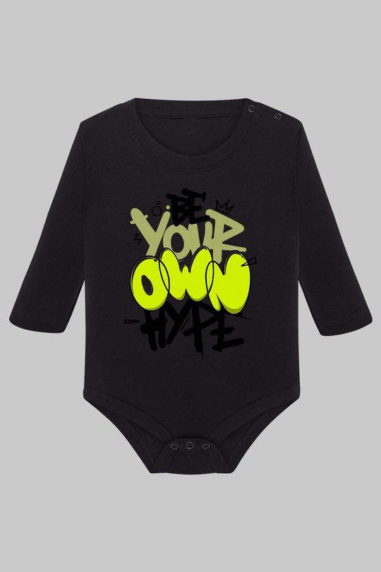 be your own hype - Body Manche longue bébé-NOIR