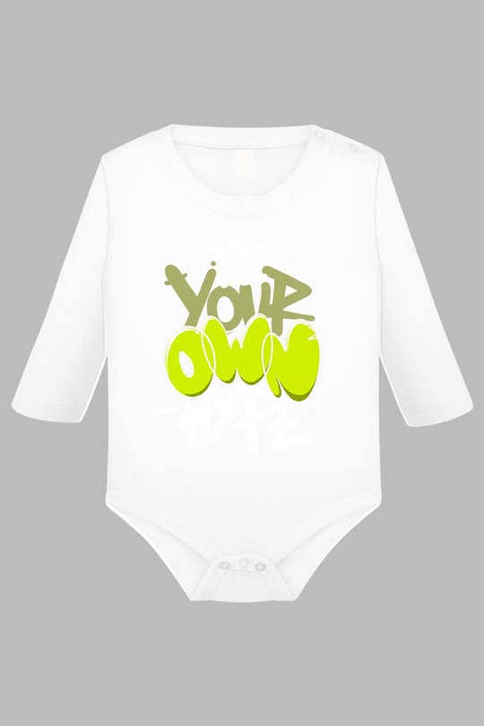 be your own hype BLANC - Body Manche longue bébé-BLANC