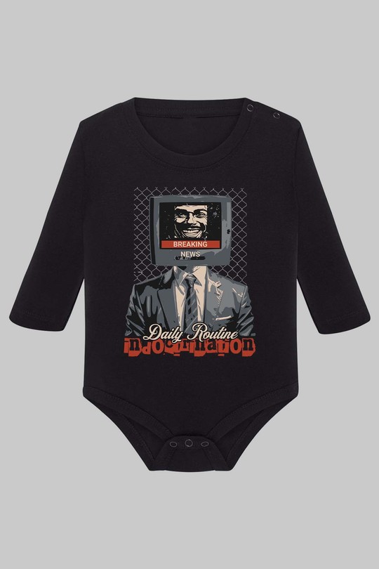 Indoctrination - Body Manche longue bébé-NOIR