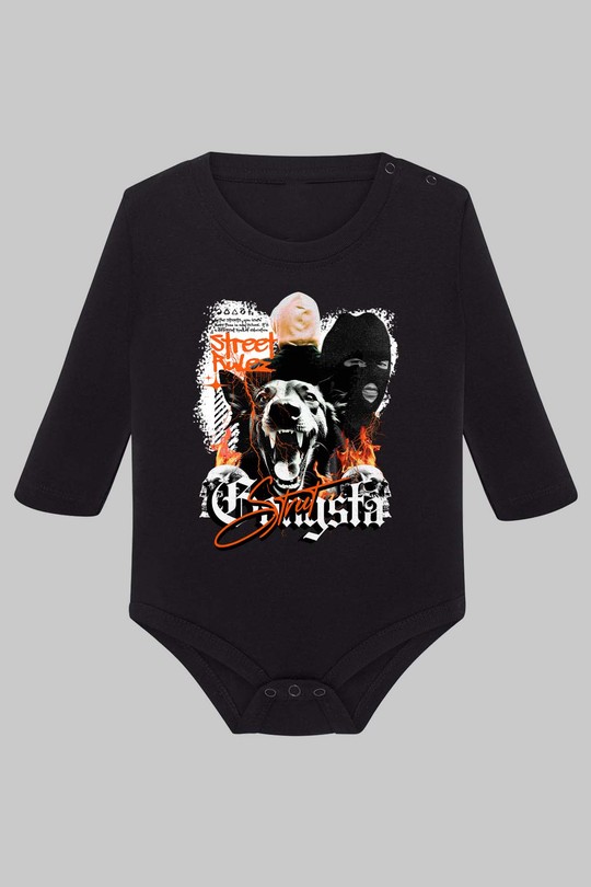 Street Gangsta - Body Manche longue bébé-NOIR