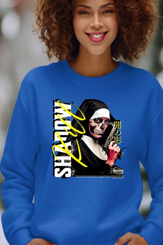 Shadow Kill - Sweat Col Rond Femme-BLEU ROI