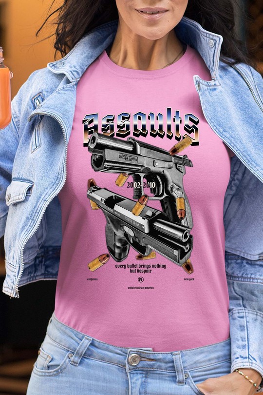 Gun Graphic-kamel-khedimallah - Tshirt Femme-ROSE