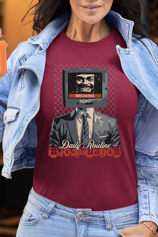 Indoctrination - Tshirt Femme-BORDEAUX