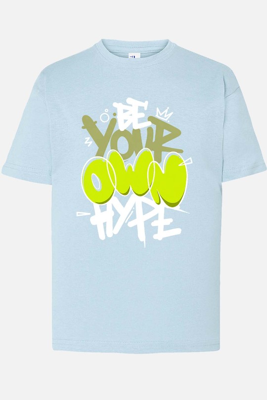 be your own hype BLANC - Tshirt Garçon-BLEU CIEL