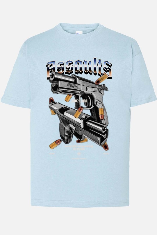 Gun Graphic - Tshirt Garçon-BLEU CIEL