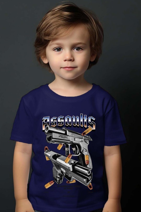 Gun Graphic-kamel-khedimallah - Tshirt Garçon-MARINE