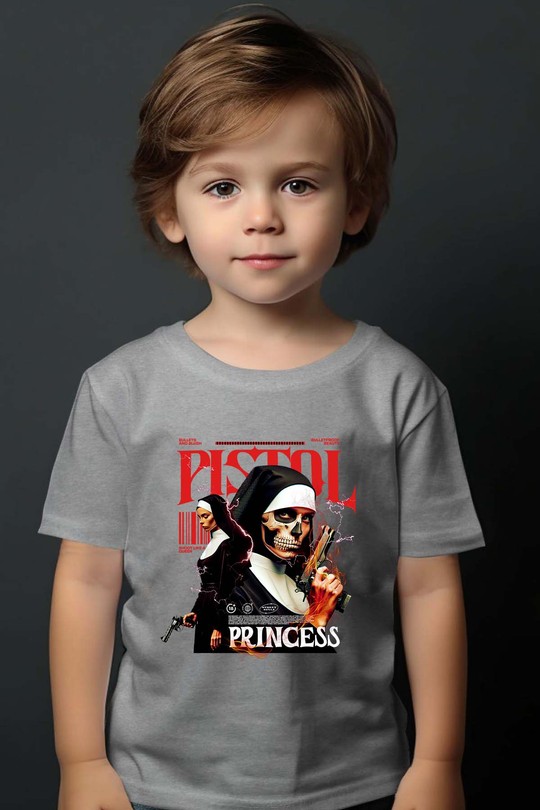 Pistol Princess - Tshirt Garçon-GRIS