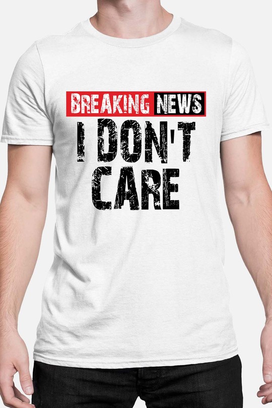 News  Dont Care - Tshirt Homme-BLANC