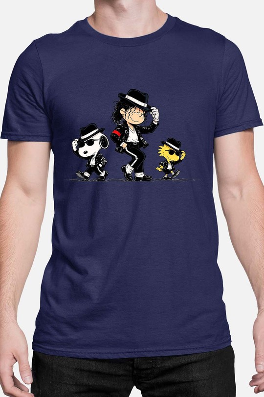 Snoopy Michael Jackson - Tshirt Homme-MARINE