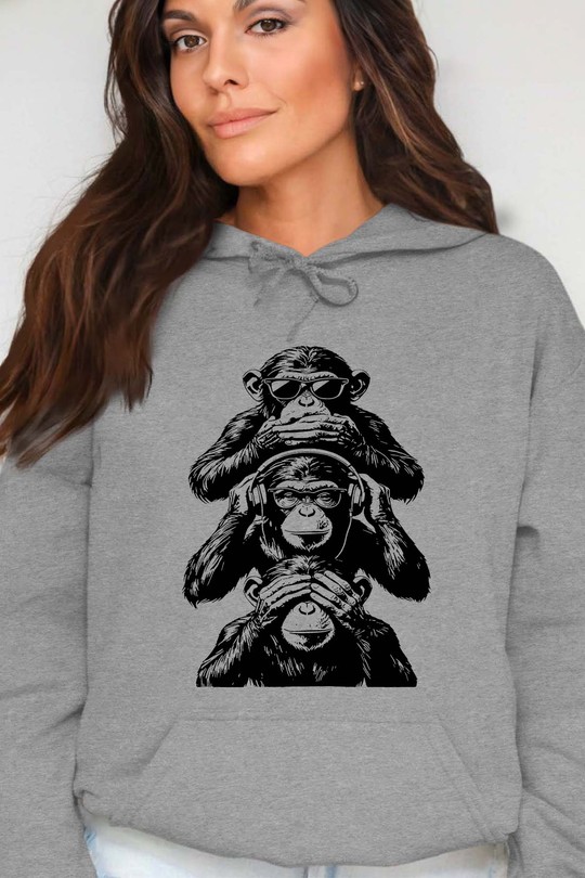 intellegent manky - Sweat Capuche Femme-GRIS