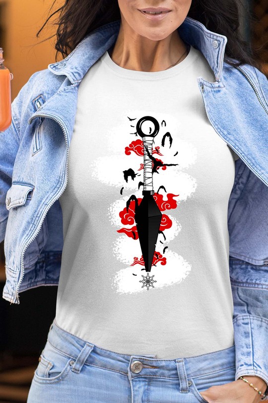shuriken kunai - Tshirt Femme-BLANC