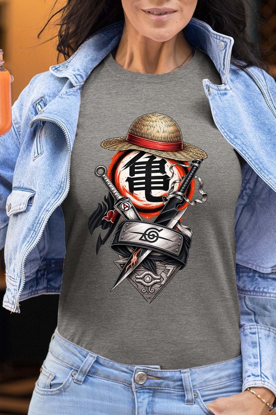 top anime power - Tshirt Femme-GRIS