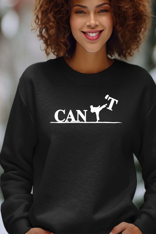 can x t - Sweat Col Rond Femme-NOIR