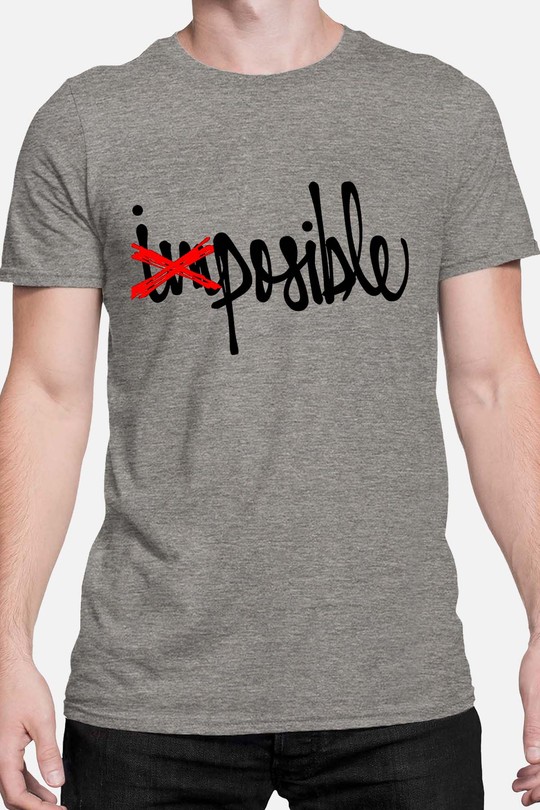 IM X POSSIBLE - Tshirt Homme-GRIS