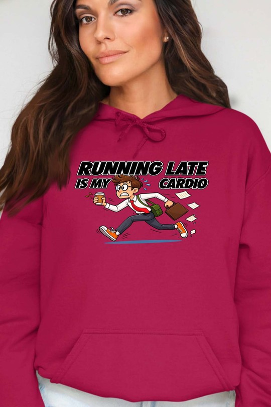 running is cardio - Sweat Capuche Femme-BORDEAUX