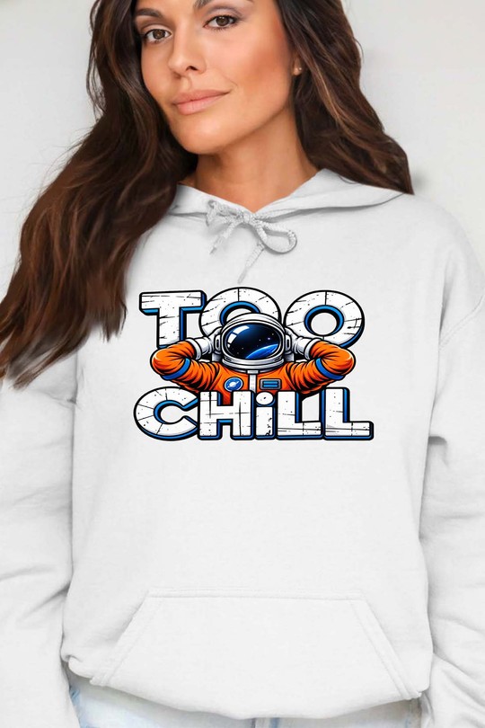 too chill - Sweat Capuche Femme-BLANC