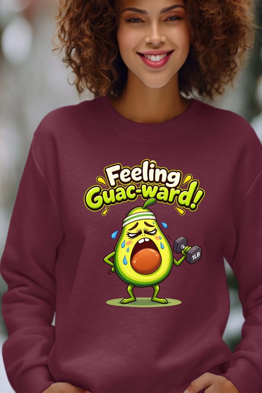 feeling guac-ward - Sweat Col Rond Femme-BORDEAUX