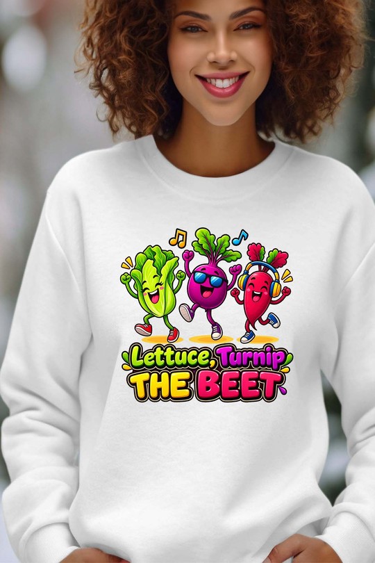 lettuce the beet - Sweat Col Rond Femme-BLANC