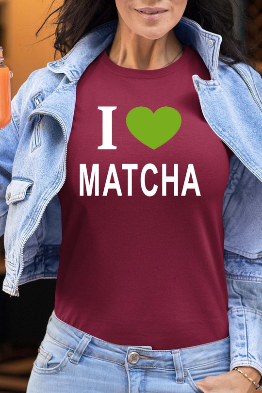 i love matcha k - Tshirt Femme-BORDEAUX