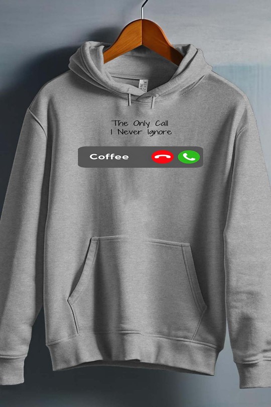 coffee call  ignore - Sweat capuche Homme-GRIS