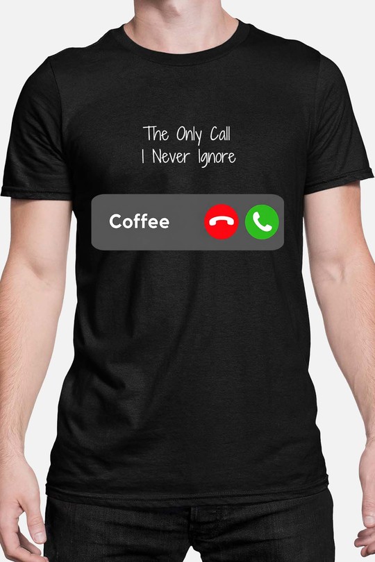 coffee call  ignore - Tshirt Homme-NOIR