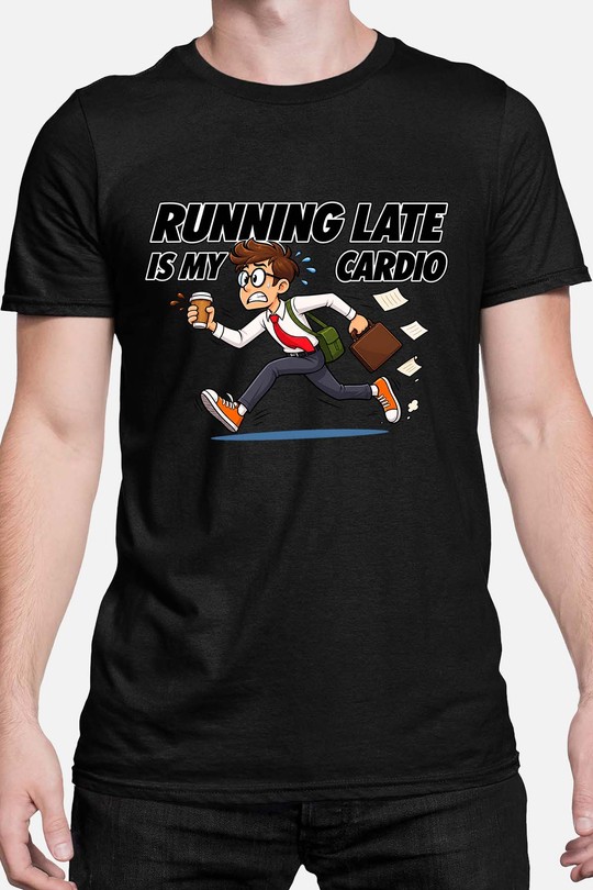 running is cardio - Tshirt Homme-NOIR