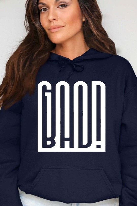 good bad - Sweat Capuche Femme-MARINE