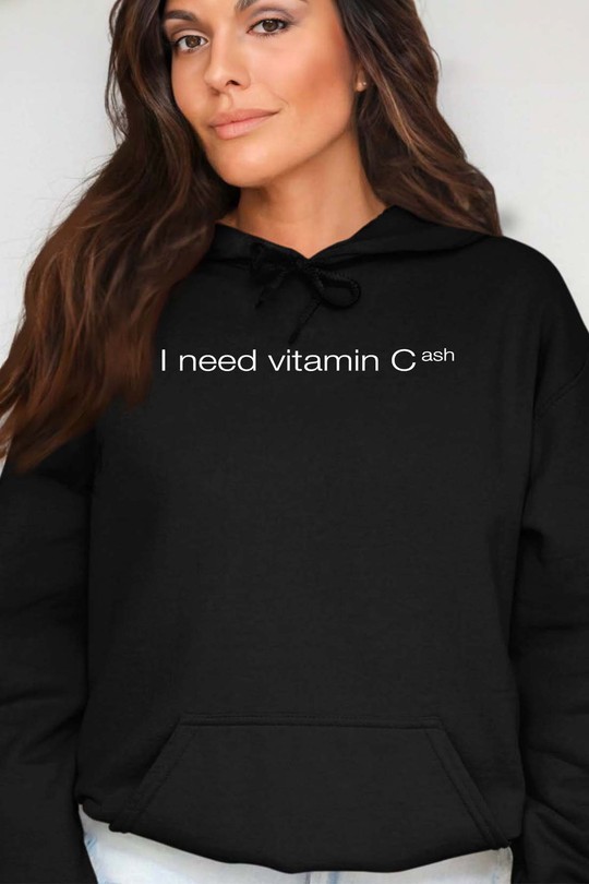 need viamin cash - Sweat Capuche Femme-NOIR