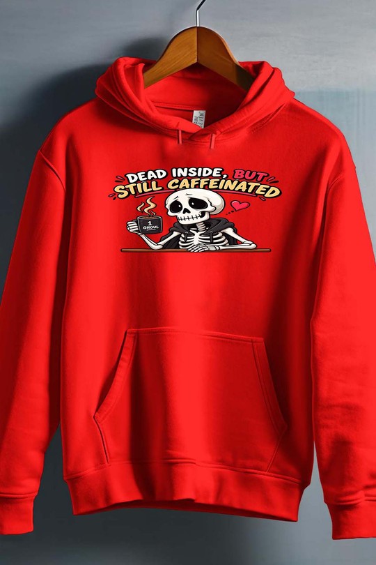 dead still cffeinated - Sweat capuche Homme-ROUGE