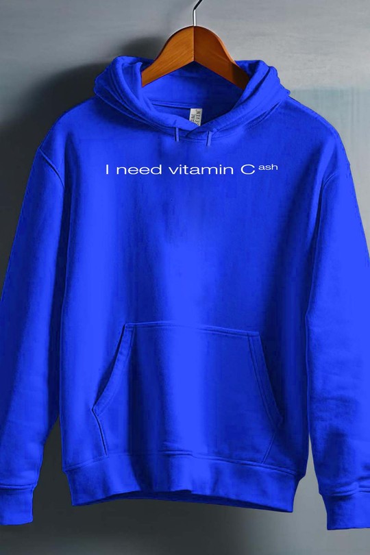 need viamin cash - Sweat capuche Homme-BLEU ROI