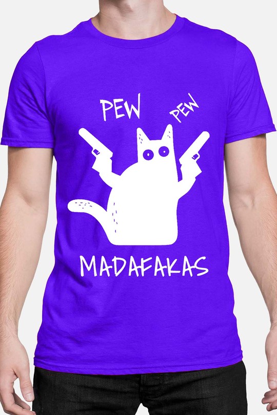 cat pew madafakas - Tshirt Homme-BLEU ROI