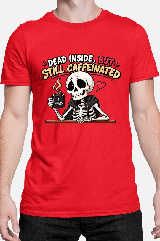 dead still cffeinated - Tshirt Homme-ROUGE