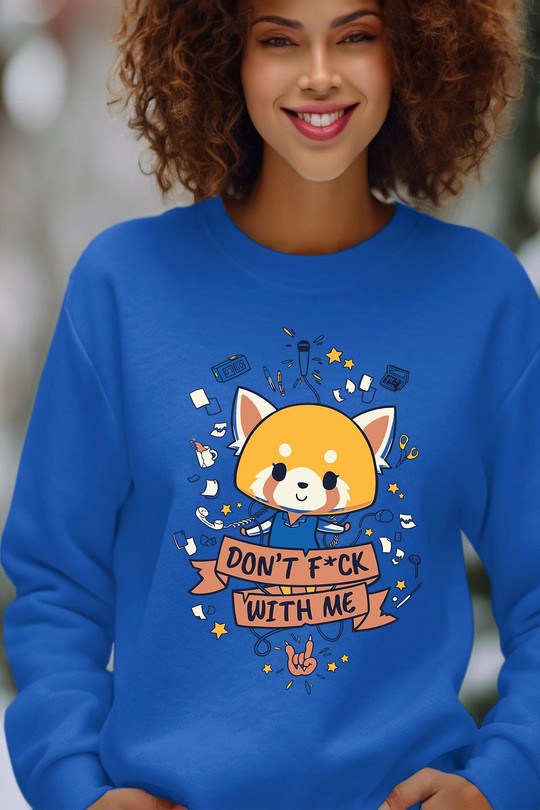 Cat SFWM - Sweat Col Rond Femme-BLEU ROI