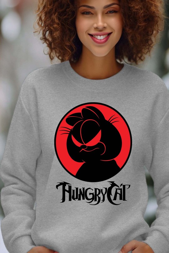 ANIME (48) - Sweat Col Rond Femme-GRIS