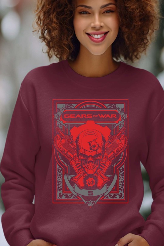 ANIME (57) - Sweat Col Rond Femme-BORDEAUX