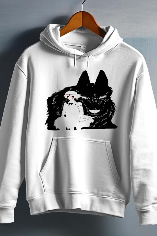 ANIME (53) - Sweat capuche Homme-BLANC