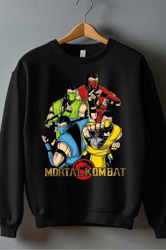 ANIME (23) - Sweat Col Rond Homme-NOIR