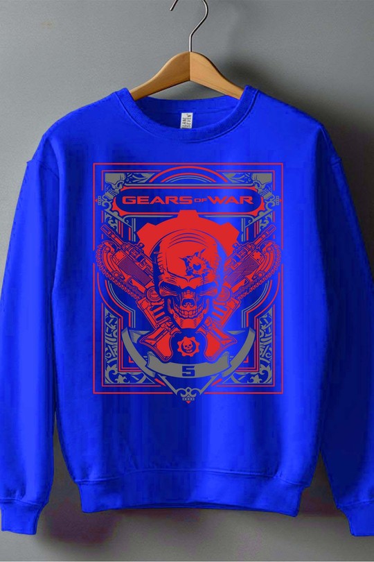 ANIME (57) - Sweat Col Rond Homme-BLEU ROI