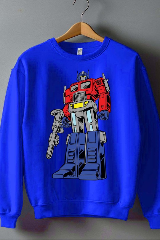 ANIME (58) - Sweat Col Rond Homme-BLEU ROI