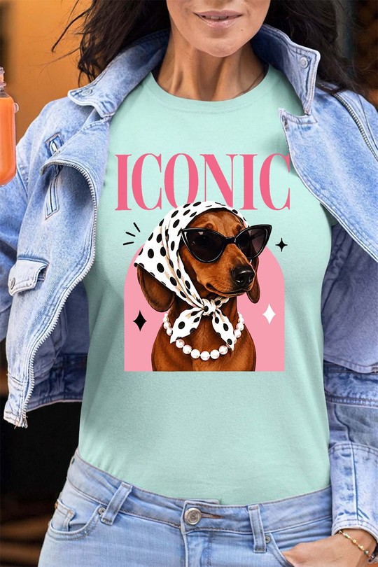 iconic chien wom - Tshirt Femme - FC-VERT D'EAU