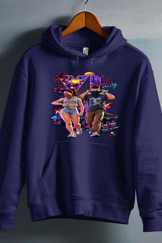 Ready GTheft Auto - Sweat capuche Homme-MARINE