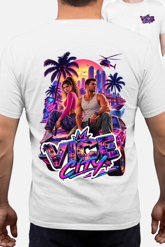 Cool GTheft Auto - Tshirt Homme AR CR-BLANC