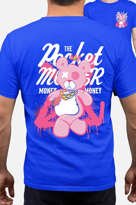 monster money - Tshirt Homme AR CR-BLEU ROI