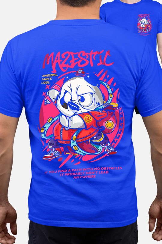 Street Panda - Tshirt Homme AR CR-BLEU ROI