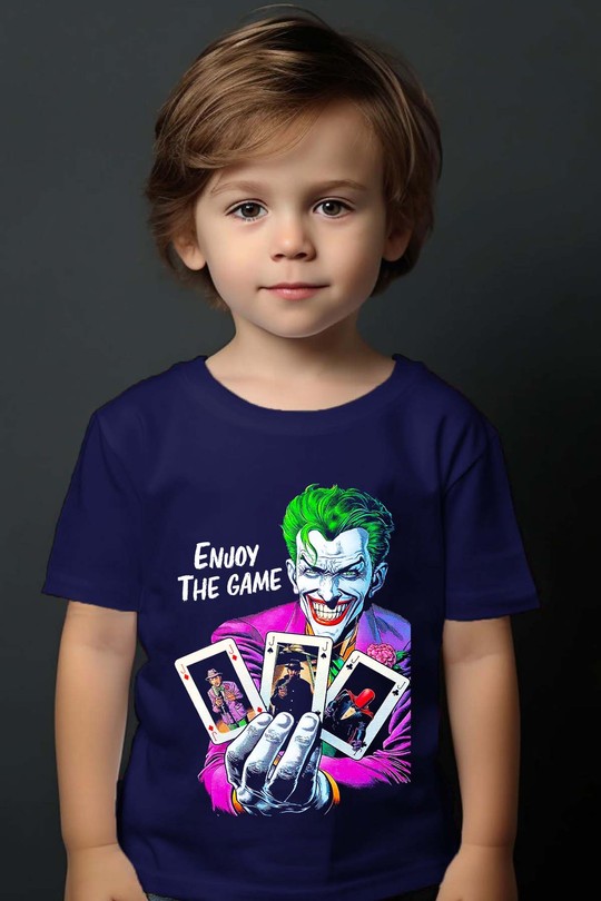 Crazy Joker - Tshirt Garçon-MARINE
